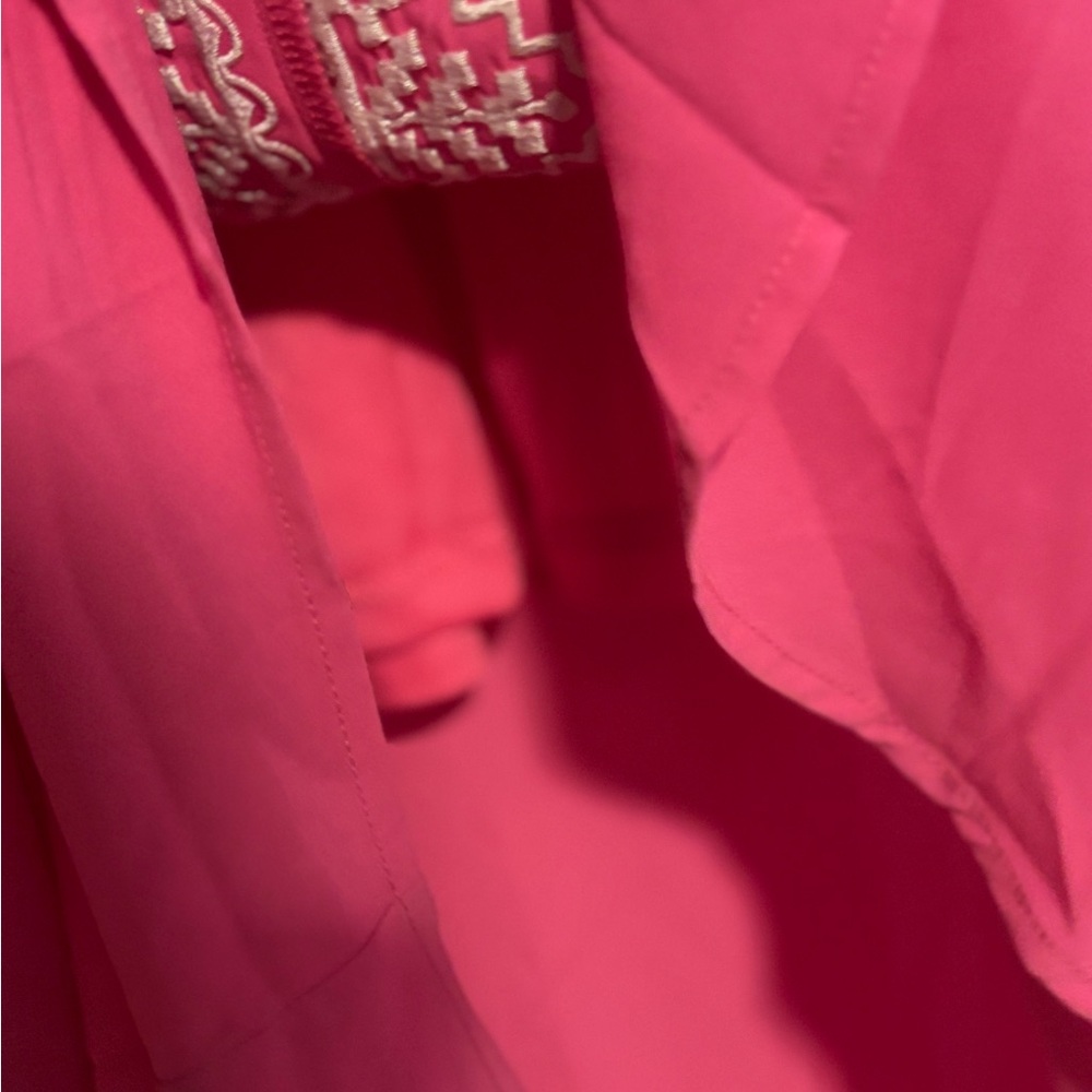 Maggy London Pink Embroidered Maxi Dress - Picture 6 of 9